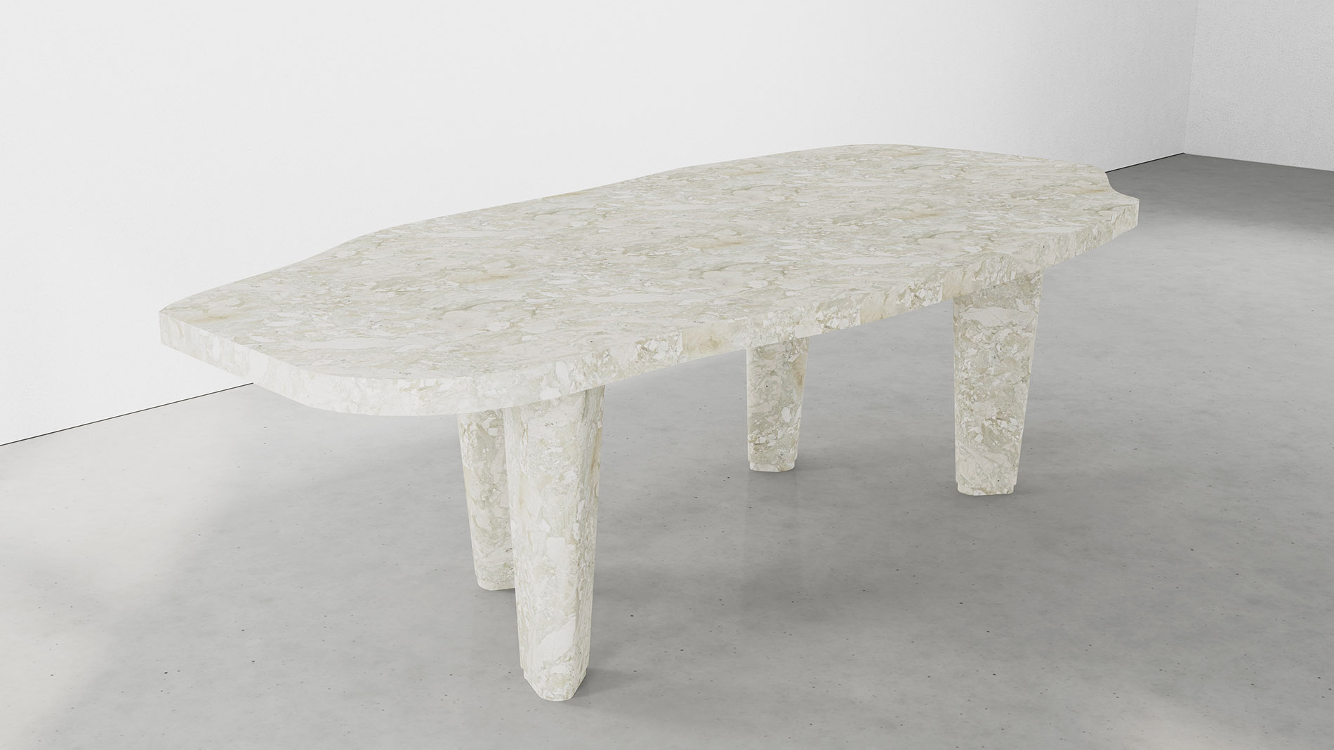 Como Breccia Botticelli Collection by MelchiorriStudioGallery - Dining Table - Limited edition in Breccia Botticelli marble - Handcrafted - Designed by Sauro Melchiorri